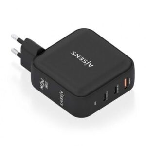 Cargador de Pared GaN Aisens ASCH-140W3P031-BK/ 2xUSB Tipo-C/ 1xUSB/ 140W