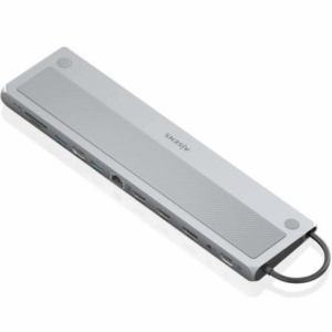 Docking USB Tipo-C Aisens ASUC-12P020-GR/ 2xHDMI/ 3xUSB/ 1xUSB Tipo-C/ 1xRJ45/ 1xDisplayPort/ 1xLector Tarjetas/ 1xUSB Tipo-C PD/ Gris