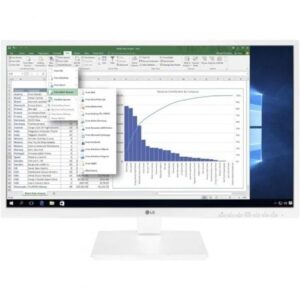 Monitor Profesional LG 24BK55YP-W 23.8"/ Full HD/ Multimedia/ Regulable en altura/ Blanco